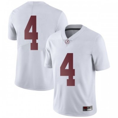 Men's Alabama Crimson Tide #4 Jerry Jeudy White Limited NCAA College Football Jersey 2403VDEB4